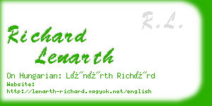 richard lenarth business card